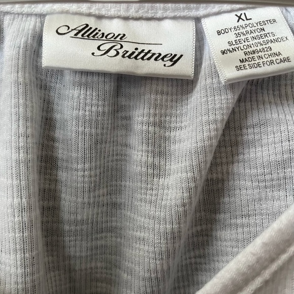 Allison Brittney White Long Sleeve Shirt XL - Picture 5 of 5